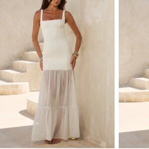 RUNAWAY THE LABEL TAHLIA MAXI DRESS - WHITE